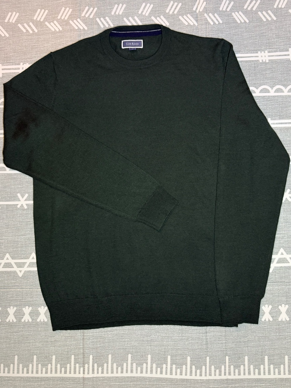 Club Room Men's Forest Green Crewneck Sweater